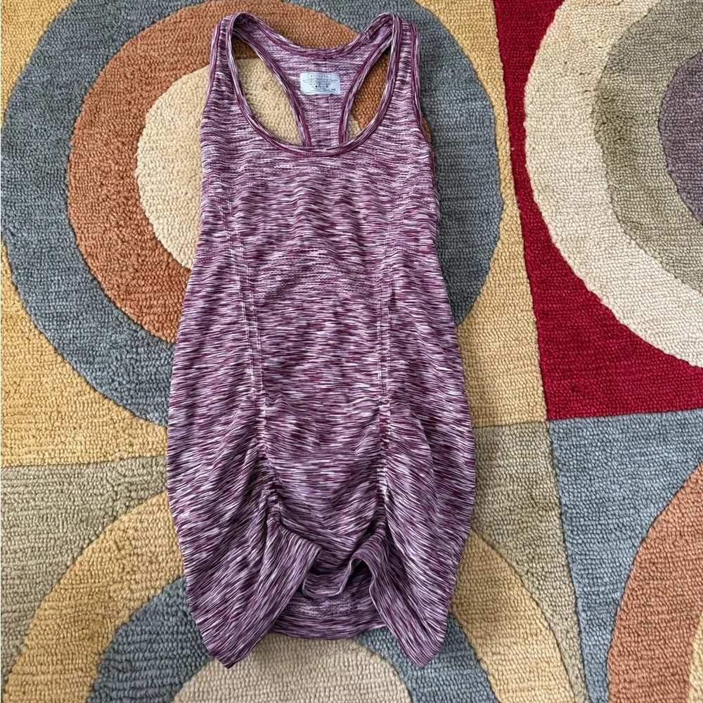 Athleta Women Fastest Track Racerback Tank Top Plum Spacedye Size XS